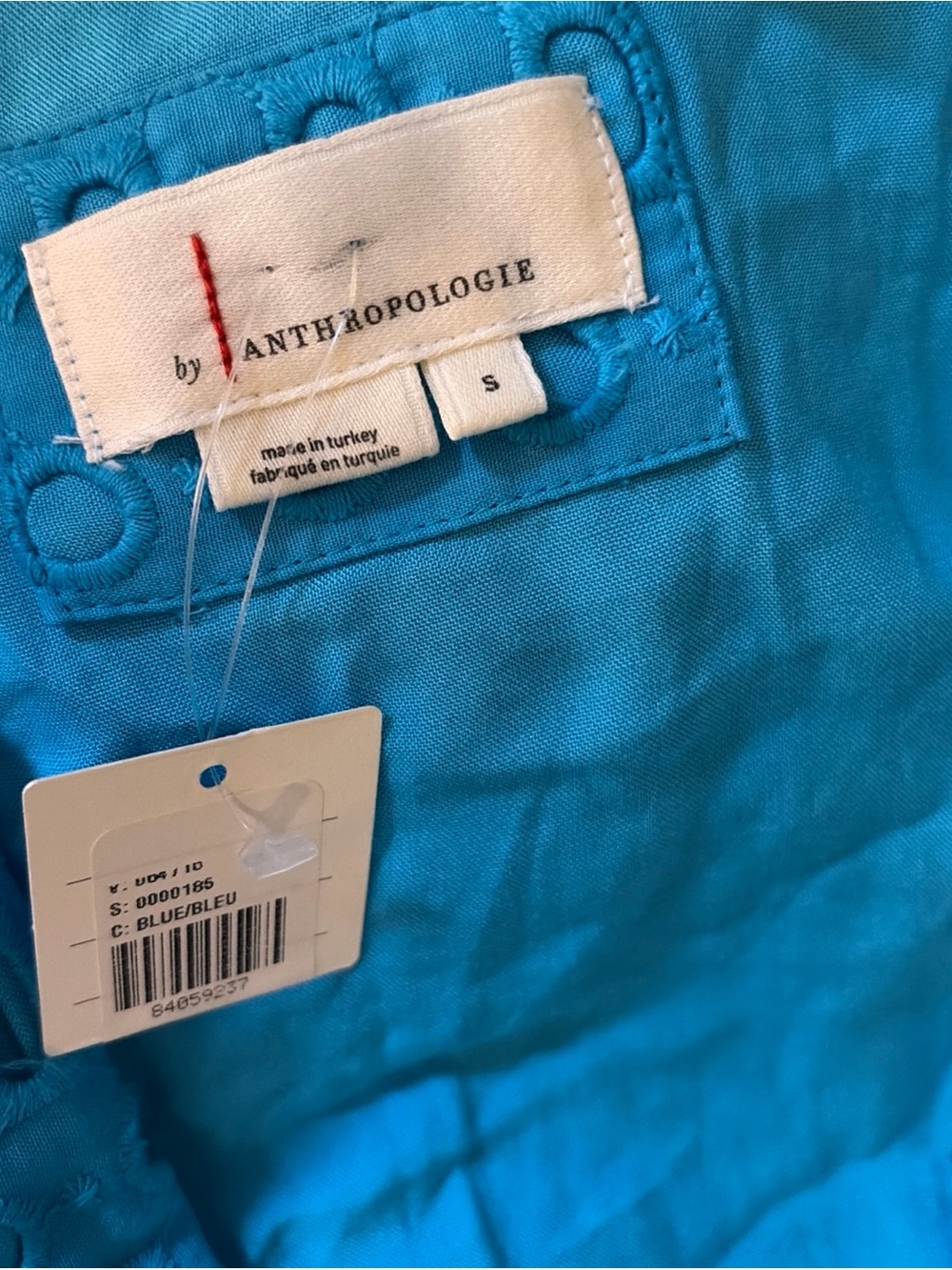 NWT new! Anthropologie Somerset eyelet blue maxi dress S Small - Picture 5 of 5